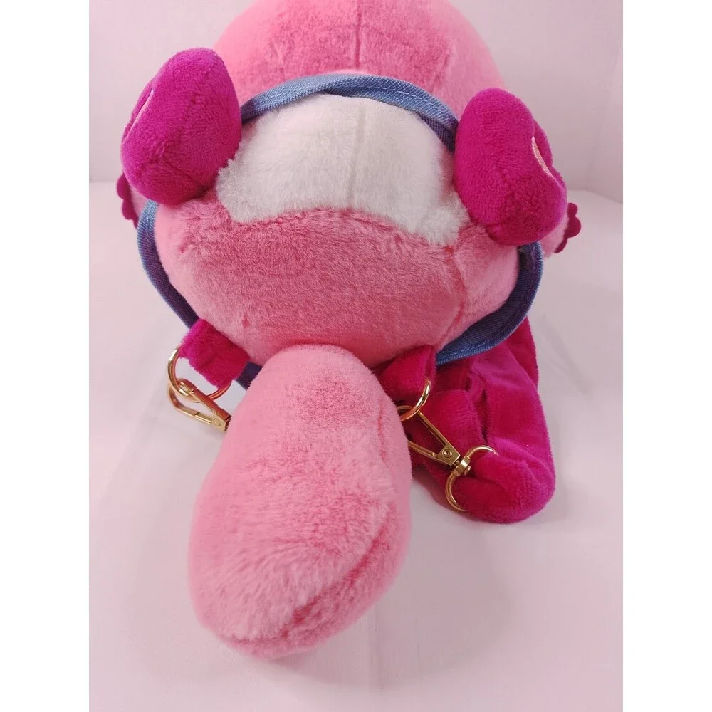 MINISO Zanmang Loopy Plush Backpack 12” Pink Beaver Pororo Kids School Bag Toy